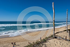 Plage de Horizon, Plage de l\'ocean near Le Phare du Cap Ferret and Duna du Pilat, Cap Ferret peninsula, France, southwest