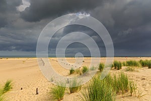 Plage de Malo-les-Bains, a large beach. Dunkirk, France