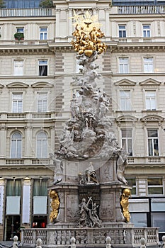 Plague column Graben street Vienna