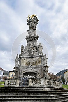 Plague column of the Holy Trinity in Kremnica, Slovakia, travel destination