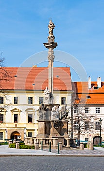 Plague Column of Virgin Mary on Hradcany Square, Hradcany, Prague, Czech Republic