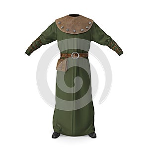 Plague Doctor Cosume Dress Isolated on White Background 3D Illustration