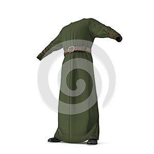 Plague Doctor Cosume Dress Isolated on White Background 3D Illustration