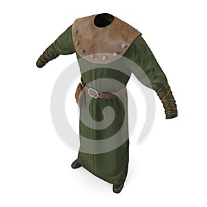 Plague Doctor Cosume Dress Isolated on White Background 3D Illustration