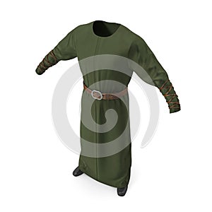 Plague Doctor Cosume Dress Isolated on White Background 3D Illustration