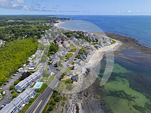 Plaice Cove aerial view, Hampton, NH, USA