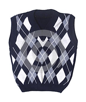 Plaid baby knitted vest