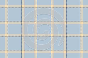 Plaid background, check seamless pattern in blue. Vector fabric texture for textile print, wrapping paper, gift card or wallpaper