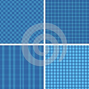 Plaid blue patterns