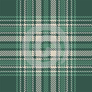 Plaid check pattern in green color. Seamless fabric texture. Tartan textile print