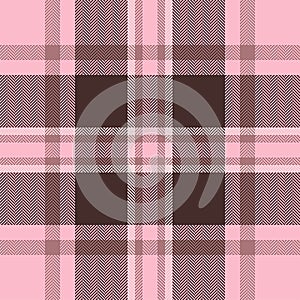 Plaid check pattern. Seamless fabric texture. Tartan textile print