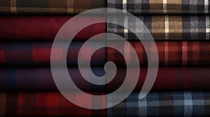 Flannel Texture In Red, Blue, And Gray Colors photo