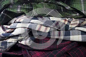 plaid flannel fabric cloth