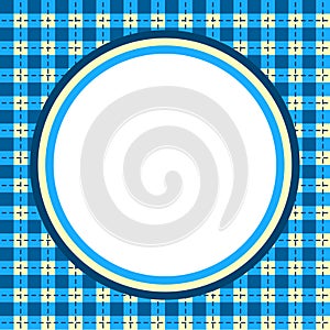 Plaid Gingham circular border frame