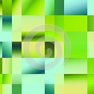 Plaid Green Pattern. Abstract Geometric Background. Colored Mosaic Illustration. Polygonal Design Elements. Different Shapes.