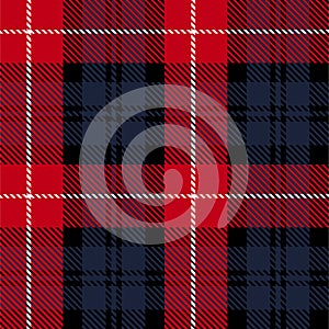 Plaid material. Fashion texture. Seamless pattern. Vector illustration