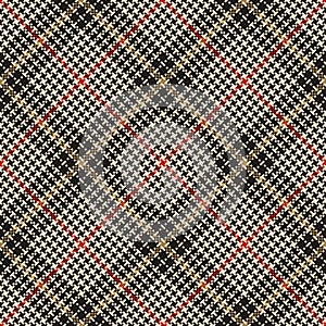 Plaid pattern abstract autumn for dress, skirt, jacket. Seamless houndstooth vector tweed check background art texture for autumn