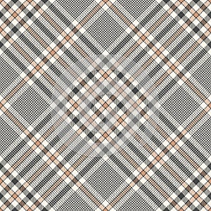 Plaid pattern glen in grey and beige. Seamless light neutral tweed tartan check plaid background art graphic for skirt, blanket.