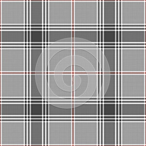 Plaid pattern glen in grey and beige. Textured seamless tartan Scotland check plaid art background for flannel shirt, skirt.