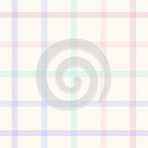 Plaid pattern windowpane. Pale multicolored tartan check graphics for jacket, skirt, flannel shirt, blanket, duvet cover.