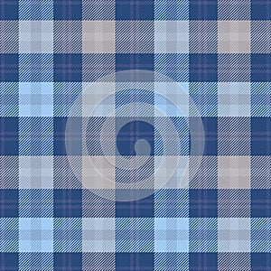 Plaid seamless pattern. Check blue color. Repeating tartan checks design. Repeated scottish fall flannel. Madras fabric prints photo