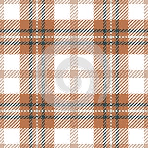 Plaid seamless pattern. Check brown color. Repeating tartan checks design. Repeated scottish fall flannel. Madras fabric print photo