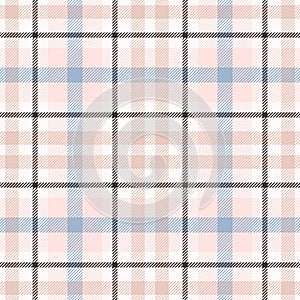 Plaid seamless pattern. Check cosy plaids. Repeating tartan checks design. Repeated scottish fall flannel. Madras fabric print