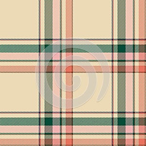 Plaid seamless pattern. Check fabric texture. Vector textile print