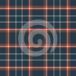 Plaid seamless pattern. Check fabric texture. Vector textile print