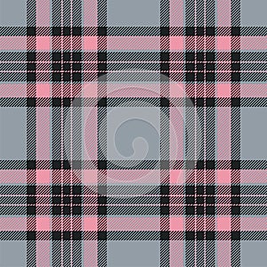 Plaid seamless pattern. Check fabric texture. Vector textile print