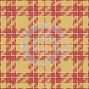 Plaid seamless pattern. Check fabric texture. Vector textile print