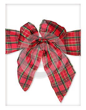 Plaid Xmas Package Bow