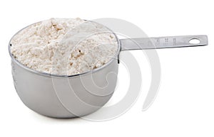 Plain / all purpose flour presented in an American cup measure