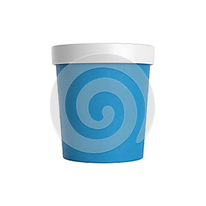 Blue Cylindrical Container With White Lid packaging