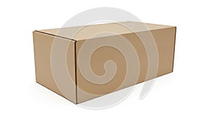 Plain Brown Cardboard Box Large Rectangular Packaging Container for Shipping and Storage