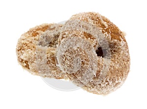 Plain coconut flake donuts on a white background