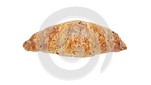 Plain croissant on white background with clipping path photo