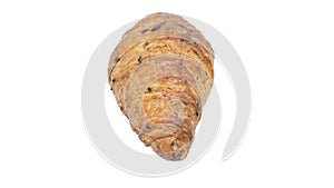 Plain croissant on white background with clipping path photo