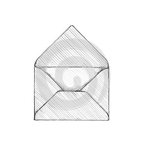Plain envelope, opened