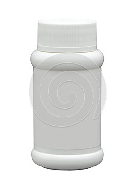 Plain label medicine bottle