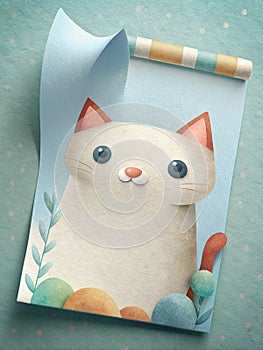 A plain memo paper, its corners photo