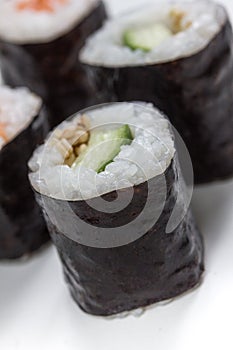 Plain mixed sushi rolls