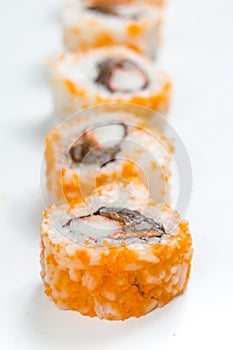 Plain mixed sushi rolls