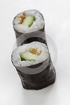 Plain mixed sushi rolls