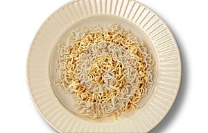Plain noodles on a plate