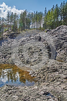 Plain Paleovolcano Girvas.Russia, republic of Karelia