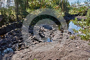 Plain Paleovolcano Kivach.Russia, Karelia