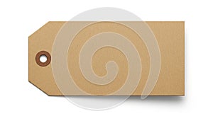 A plain rectangular paper tag with a brown kraft texture, featuring