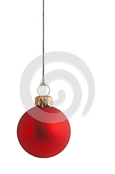 Plain Red Christmas Bauble