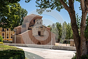 Plain and simple Santiago church in Salamanca Spain